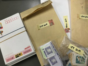 学校で集めた物品寄付